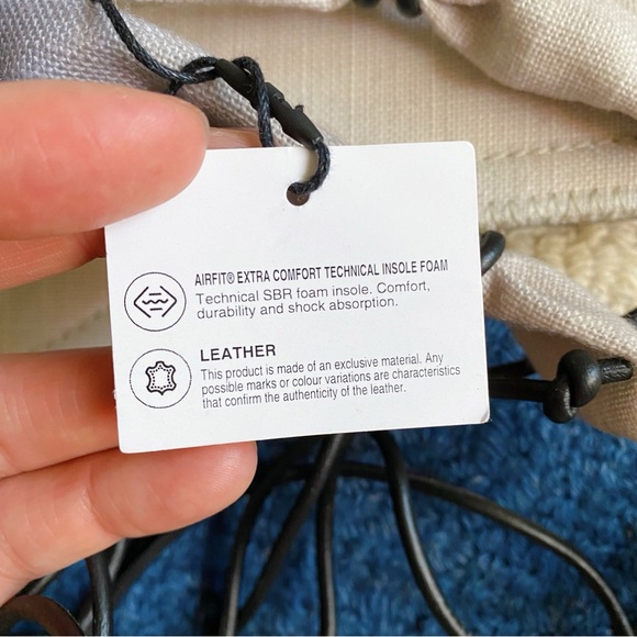 🐚 ZARA BOHO LEATHER GREY WHITE OMBRE WRAP GLADIATOR FLIP FLOPS! - Picture 15 of 16